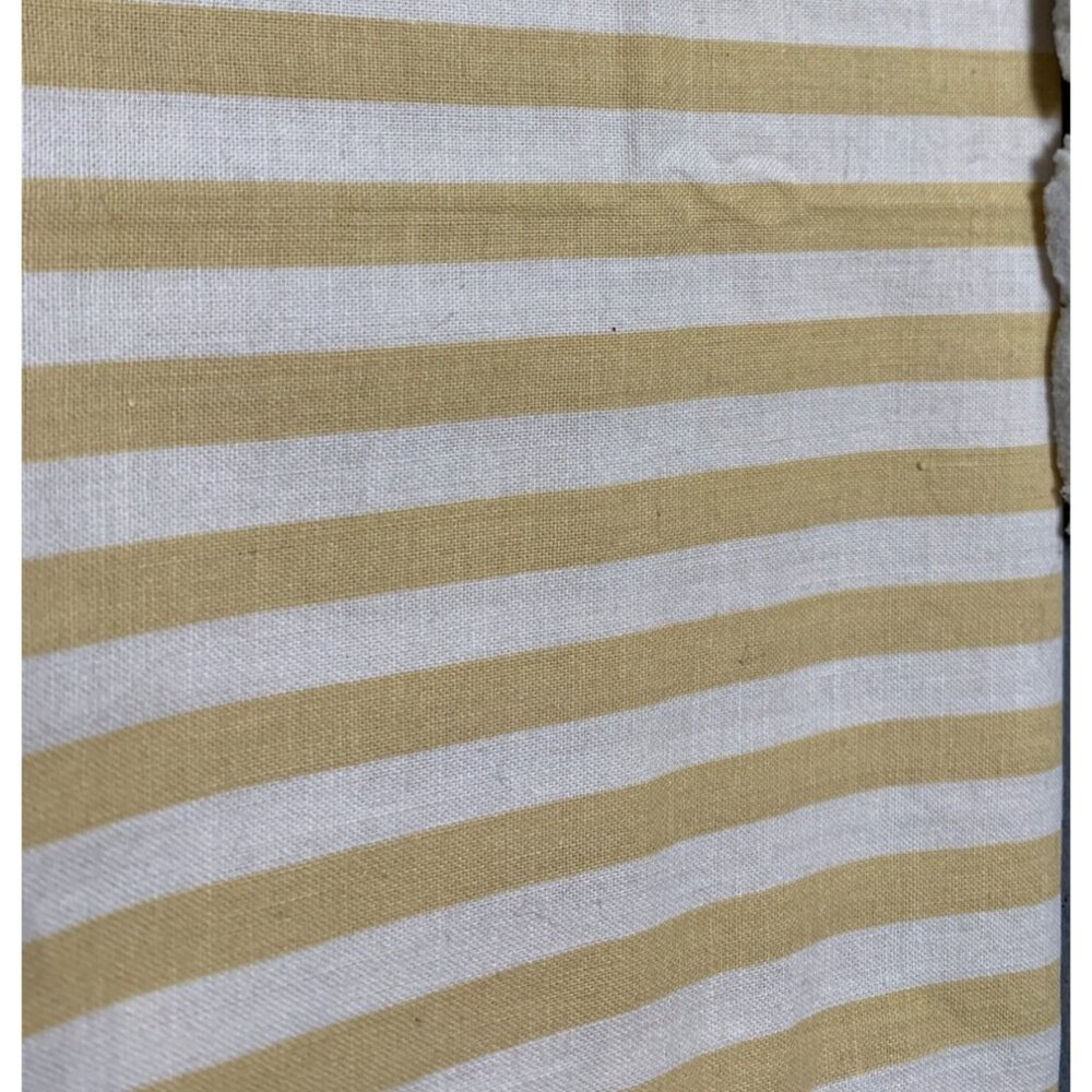 Yellow & White Striped Cotton Fabric Fat Quarter 18" x 22" Made In USA Sewing &